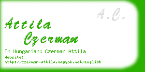 attila czerman business card